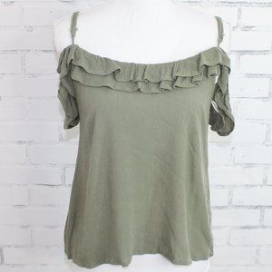 Pacsun Kendall and Kylie Army Green Top
